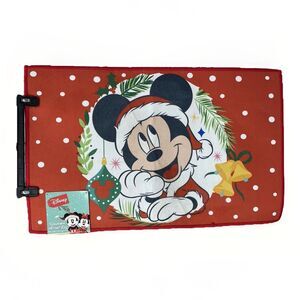 Disney Mickey Minnie Mouse Christmas 20" X 32" Accent Rug Mat Santa Bells Holly